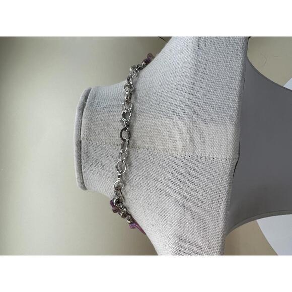 Double Strand Purple Shell Bead Necklace - Picture 9 of 10